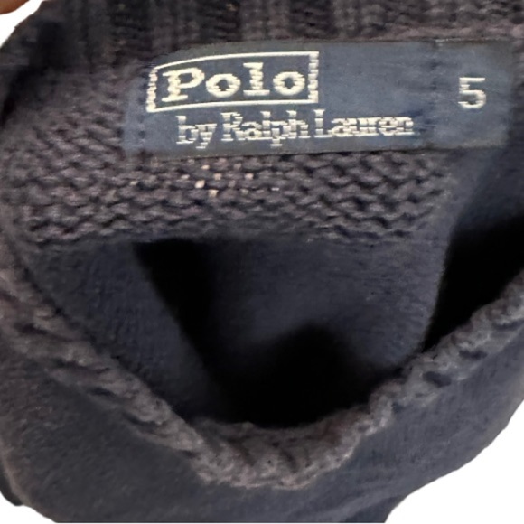 Vintage Polo by Ralph Lauren‎ Navy Cotton Sweater - Picture 5 of 6